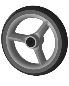 Standard framhjul, grå, st.