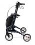 Image of the TOPRO Pegasus carbon rollator, steel blue coloured in size medium. Viewed from the left side.